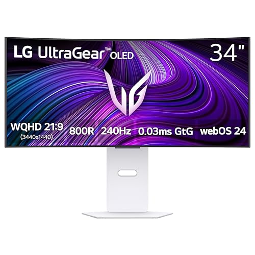 LG 34-Inch Ultragear OLED Curved Gaming Monitor 240Hz