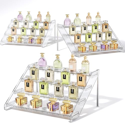 3 Pack Tiered Acrylic Display Risers Stand