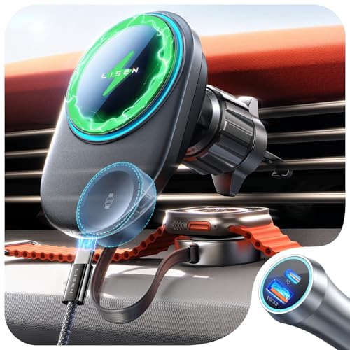 MagSafe Car Mount Wireless Charger for iPhone Apple Watch