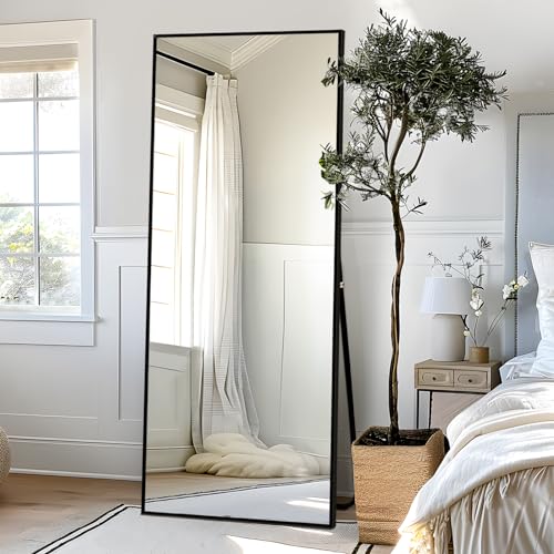 64"x24" Full Length Floor Mirror with Aluminum Frame