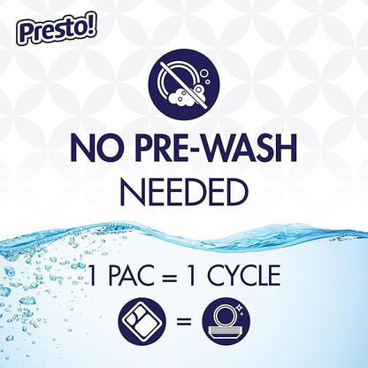 70 Count Presto! Dishwasher Pacs with Fresh Scent