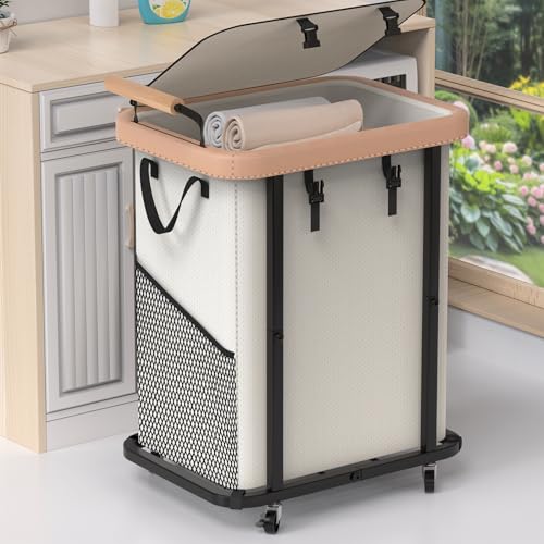 150L Large Laundry Basket with Wheels and Handles