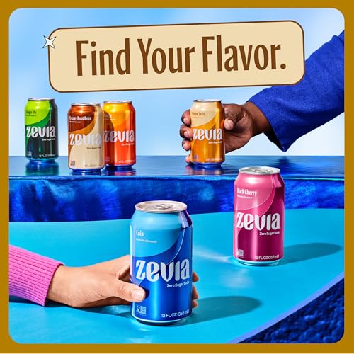 Zevia Zero Calorie Soda, Creamy Root Beer, 12 Fl Oz (Pack of 20)