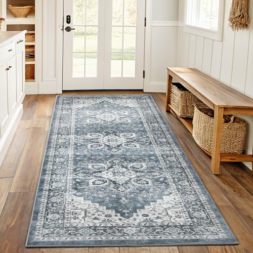 2x6 Washable Non-Slip Low-Profile Runner Rug