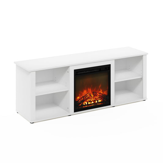 60 Inch TV Stand with Fireplace by Furinno