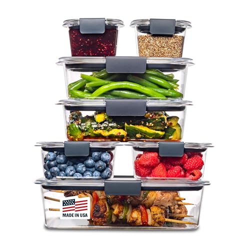 14 Piece Rubbermaid Brilliance Leakproof Food Storage Containers