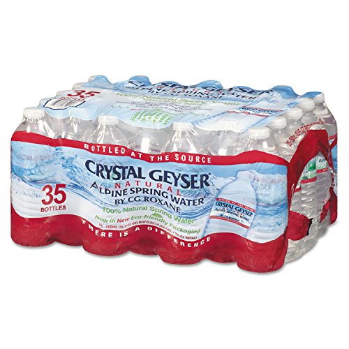 35 Pack Crystal Geyser Spring Water 16.9 Ounce Bottles