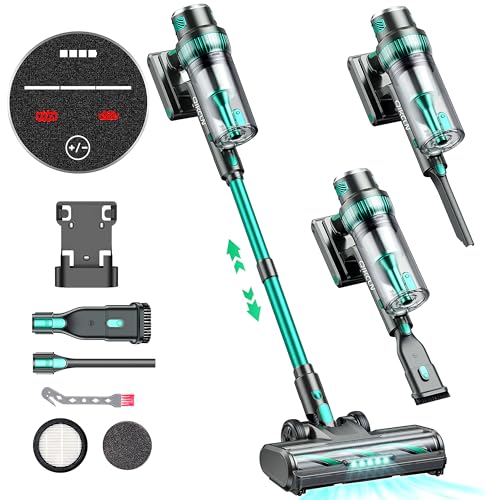 Cordless Stick Vacuum Cleaner, 30KPa Powerful, 40 Min Runtime