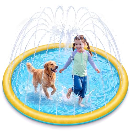 60-Inch Non-Slip Splash Pad Sprinkler Mat