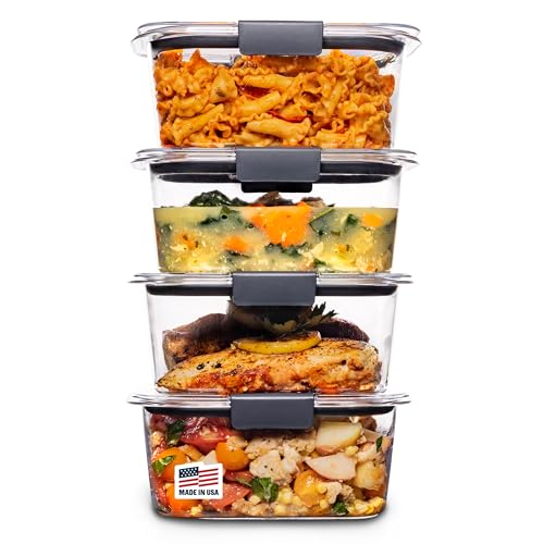 4 Pack Rubbermaid Brilliance Airtight Food Storage Containers