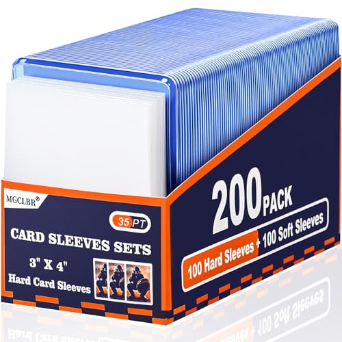 200 Pack Card Sleeves and Top Loaders Protectors