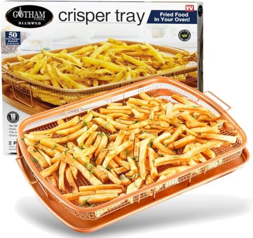 2 Piece Gotham Steel Air Fryer Oven Crisper Tray