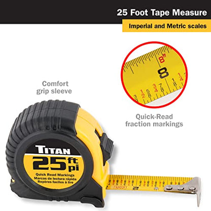 Titan 10906 25-Foot Tape Measure