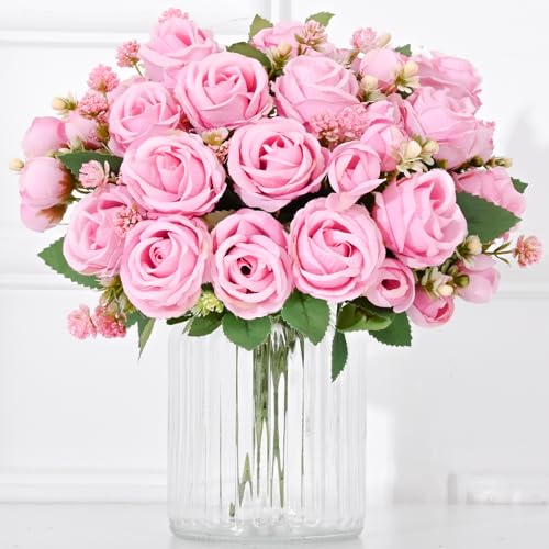 10 Pack Artificial Real Touch Rose Flower Bouquets