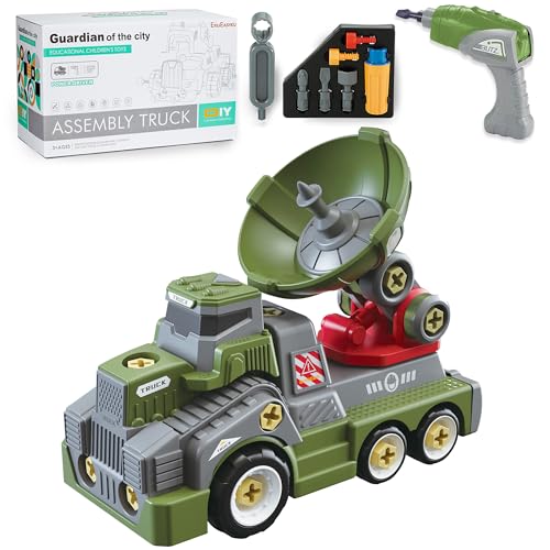 11 Inch Take Apart Army Truck Toy with Drill
