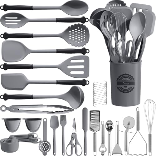 43 Piece Silicone Kitchen Utensil Set Dishwasher Safe