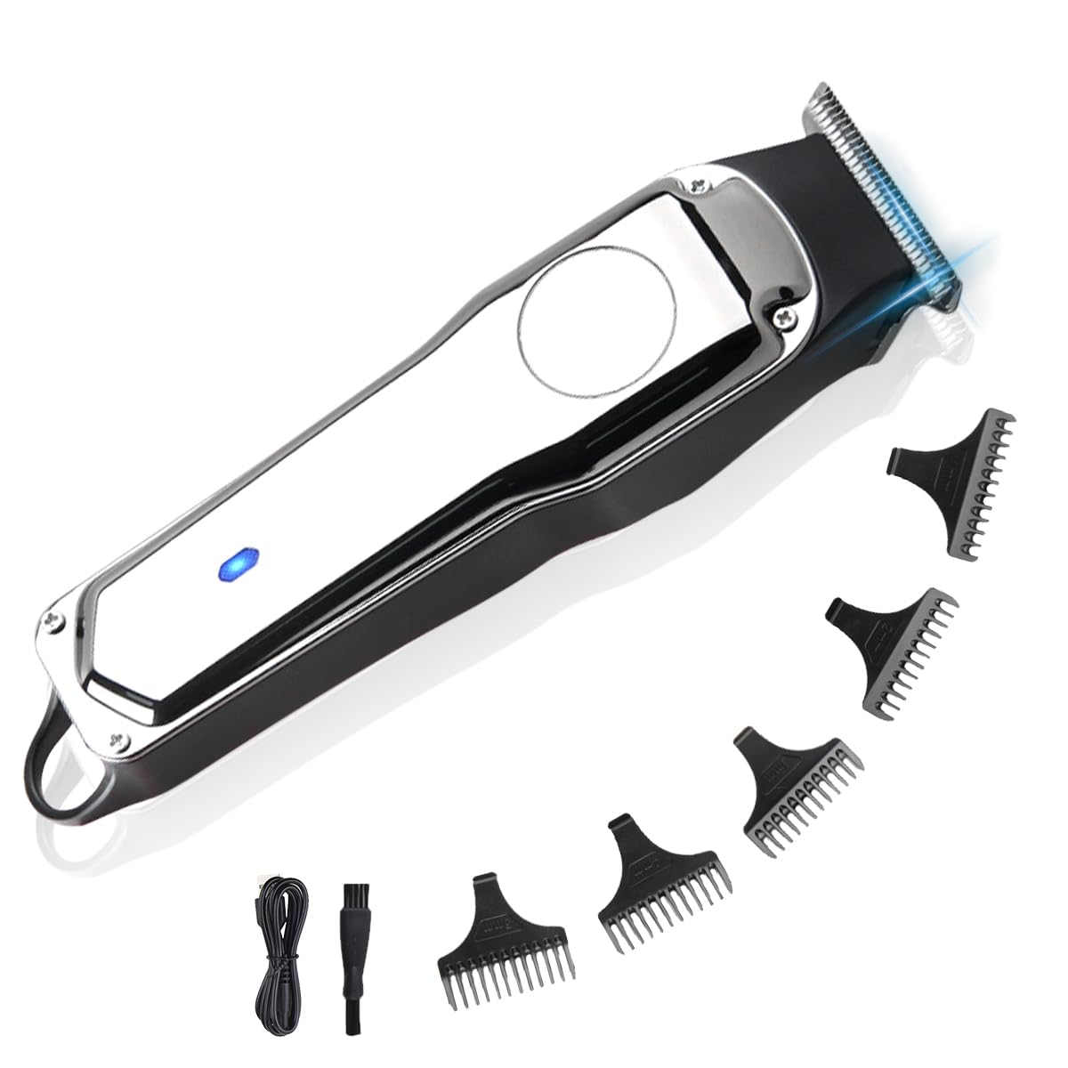 Cordless Hair Clippers with 5 Guide Combs