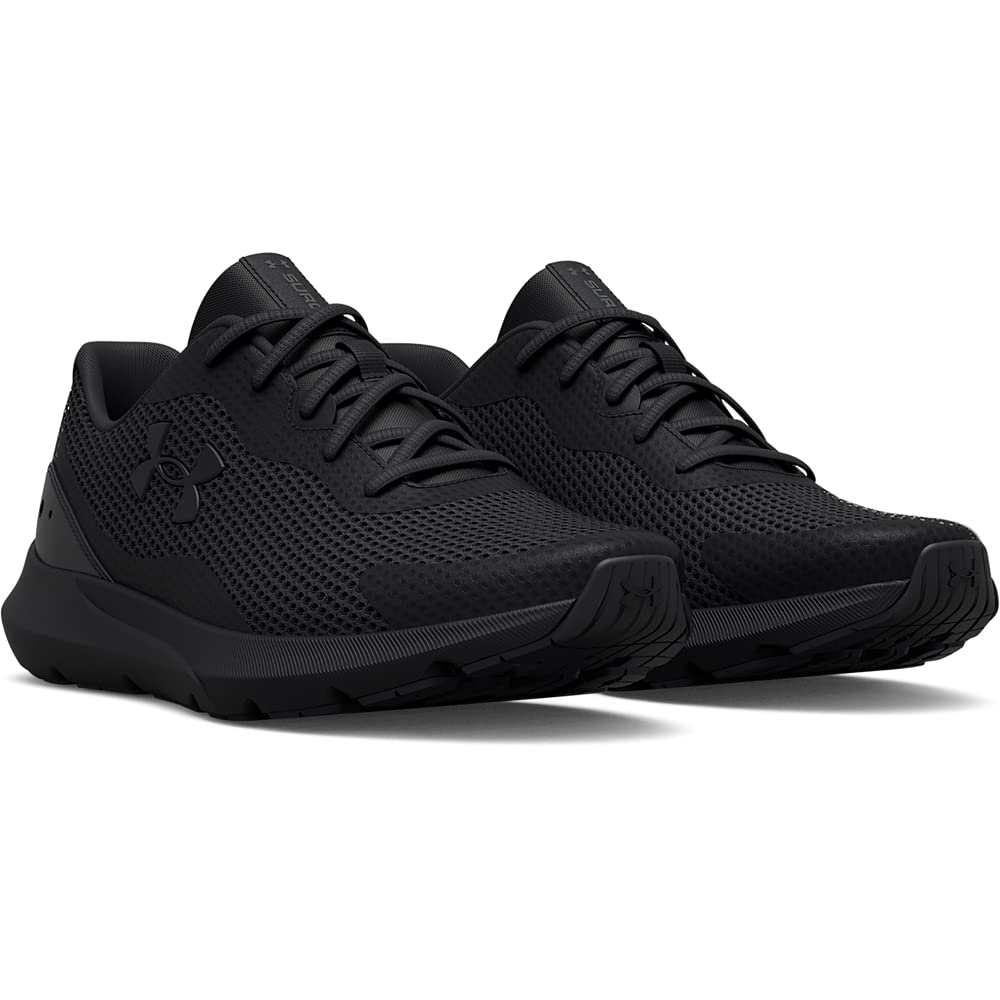 Under Armour Men's Surge 3, Black/Black, 10 Medium US