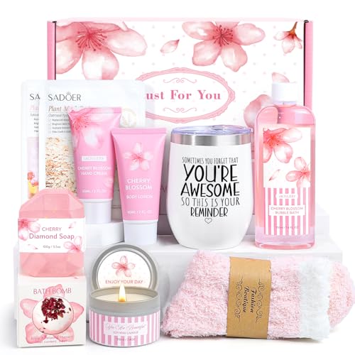 12 Piece Cherry Blossom Bath Spa Gift Set