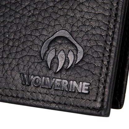 WOLVERINE Men's RFID Blocking Rugged Bifold & Passcase Wallets (Avail in Cotton Canvas Or Leather), Marquette-Black, One Size