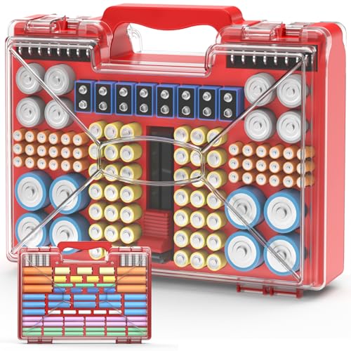 Battery Organizer Storage Case with Tester
