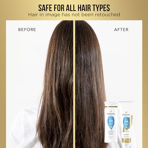 Pantene Classic Clean 2-in-1 Shampoo and Conditioner Set with Hair Treatment, Pro-V Nutrients for Dry, Color-Treated Hair, Long-Lasting Nourishment & Hydration Antioxidant-Rich,27.7 Fl Oz Each, 2 Pack