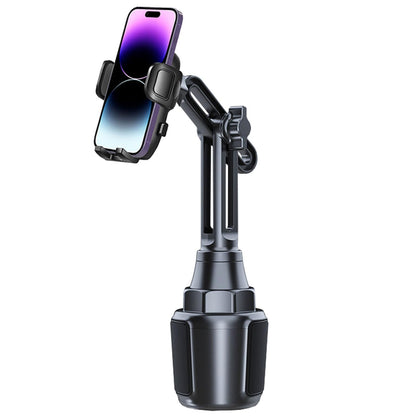 Easkkty Cup Phone Mount for Car with Expandable Base, Universal Car Cup Phone Cradle Holder with Long and Adjustable Neck Fit with iPhone Samsung Google and All Smartphones