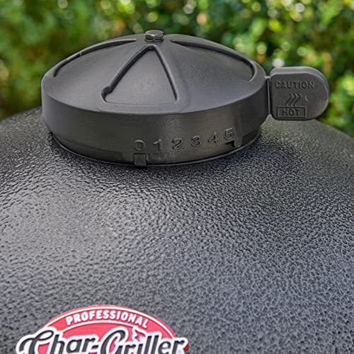 Char-Griller® AKORN® Kamado Charcoal Grill and Smoker with Cast Iron Grates, Warming Rack and Locking Lid with 445 Cooking Square Inches in Graphite, Model E16620