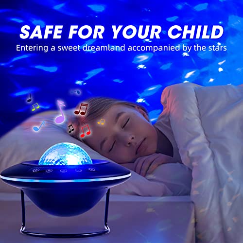 LooEooDoo Star Projector, Galaxy Starry Projection Lamp, Bluetooth Speaker Aurora Lighting with Timer and Remote Control, LED Sky Night Light for Kids Bedroom, Gaming Decor, Home Theater, Ceiling