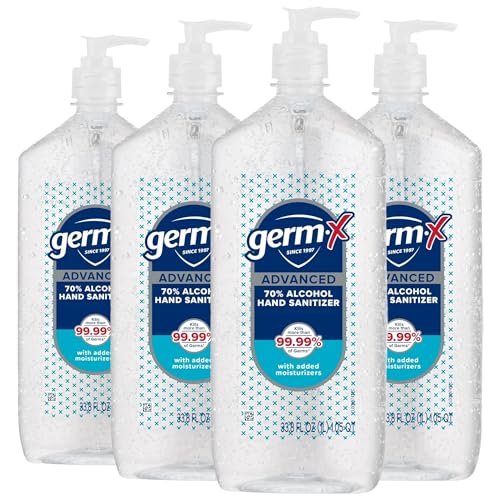 4 Pack Germ-X 1 Liter Moisturizing Hand Sanitizer