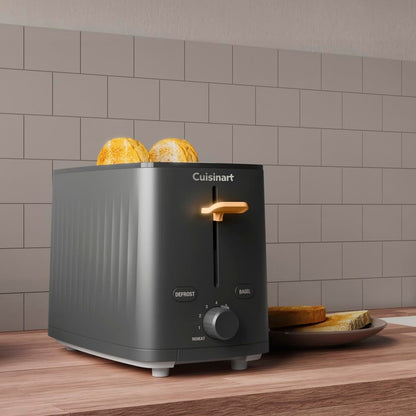 Cuisinart Soho™ Collection 2-Slice Toaster, 7 Toaster Setting, Defrost, Reheat, and Bagel Setting, Convenient Rear Cord Storage, Black, CPT-7BK