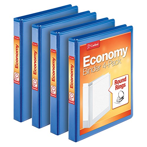4 Pack Cardinal 1 Inch 3 Ring Binders