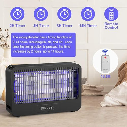 Electric Bug Zapper with Remote and Extra Bulbs
