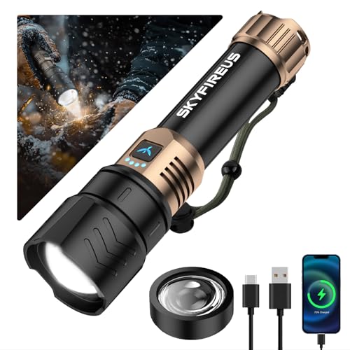 Rechargeable High Lumen Zoomable LED Tactical Flashlight