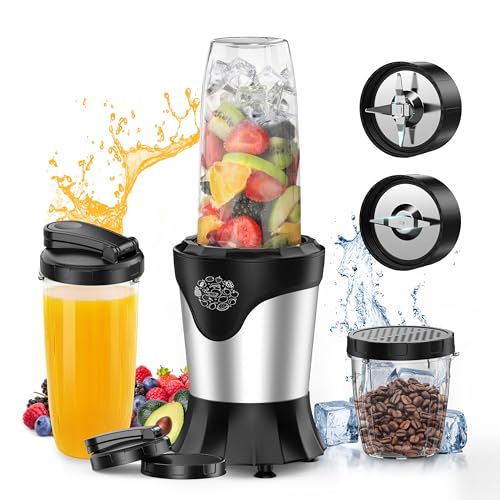 2 Pack Personal Smoothie Blender with Coffee Grinder