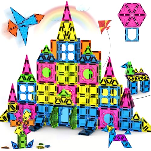 250 Piece 3D Magnetic Building Tiles STEM Set