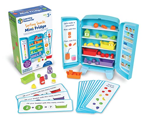 Learning Resources Sorting Snacks Mini Fridge Play Food