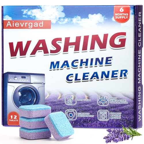 12 Pack Washing Machine Cleaner Tablets, Deep Descaler