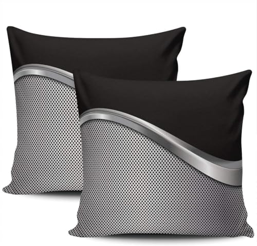 2 Pack Metallic Decorative Throw Pillow Covers