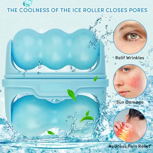 Fronnor Ice Roller for Face,Eyes,Women Gifts Idea,Therapeutic Cooling to Tighten Brighten Complexion and Reduce Wrinkles,Massager Under Eye Puffiness,Migraine and Pain Relidf