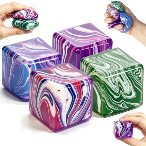 4 Pack Slow Rising Ice Cube Squishy Toys