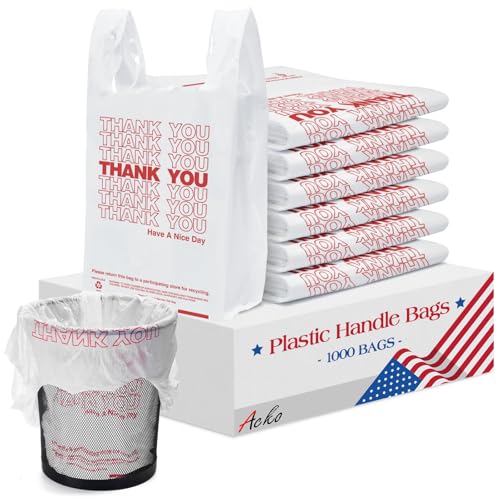 1000 Count Small Trash Bags with Handles, 4 Gallon