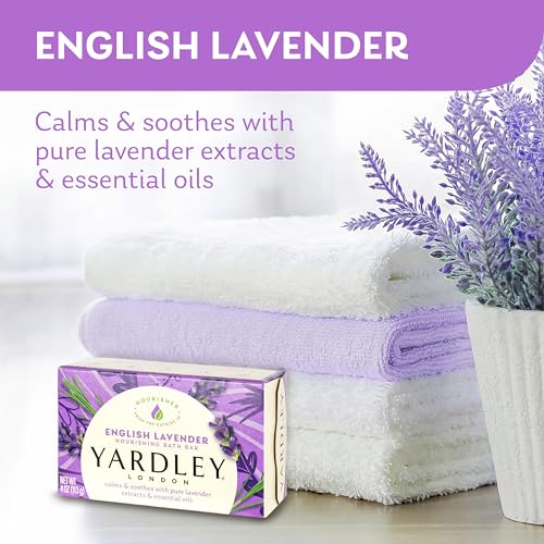 Yardley London English Lavender Naturally Moisturizing Bath Bar, 4.25 ounce