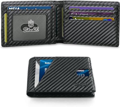 Zitahli Slim RFID Bifold Leather Wallet with ID Window