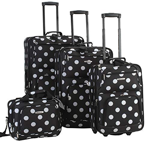 4 Piece Expandable Softside Upright Luggage Set