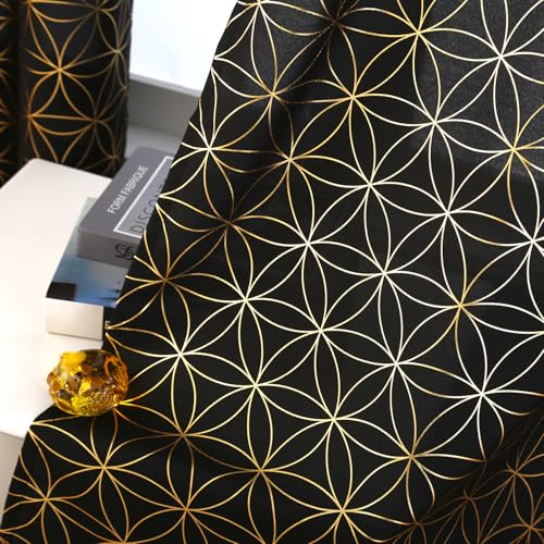 2 Panel Metallic Moroccan Tile Grommet Curtains