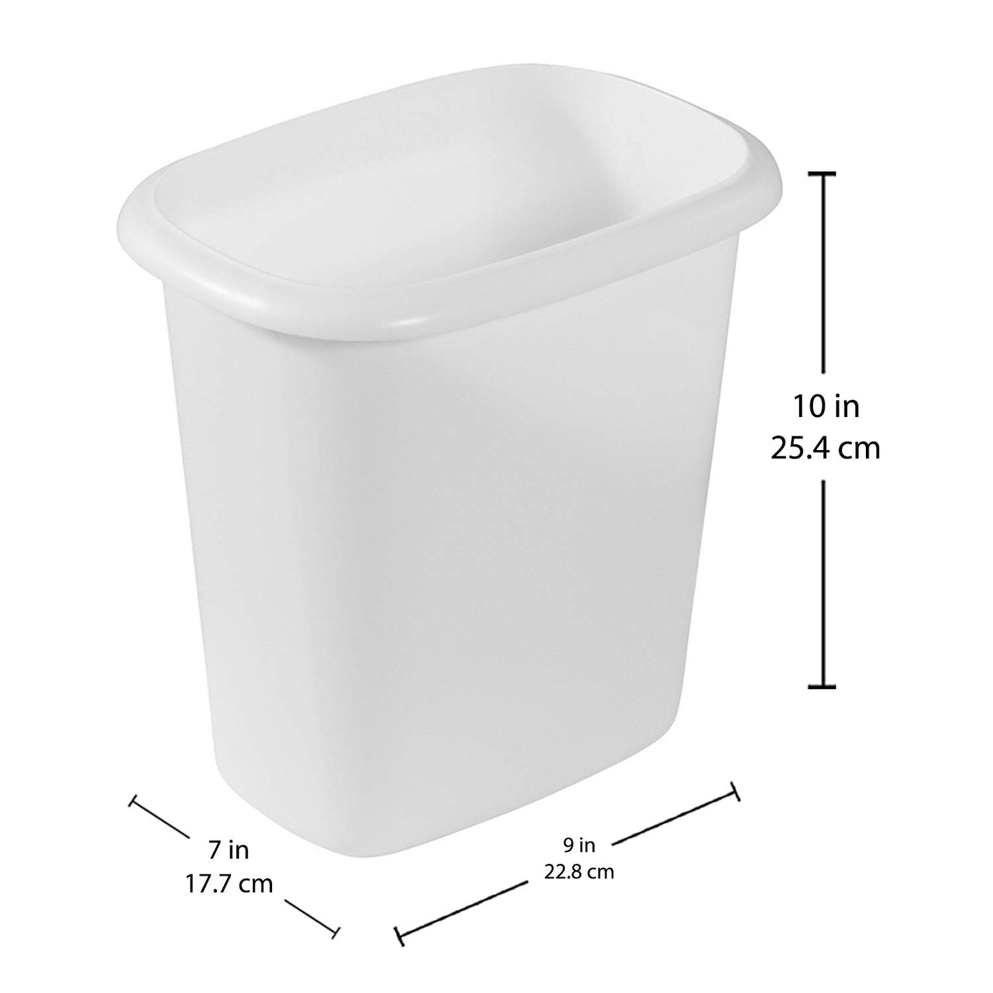 Rubbermaid 1.5-Gallon Vanity Trash Can, White