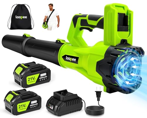 Cordless Leaf Blower 650CFM with 2 Batteries