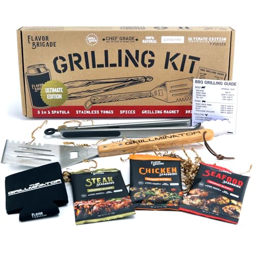 Gourmet Grilling Seasonings Gift Set with BBQ Tools