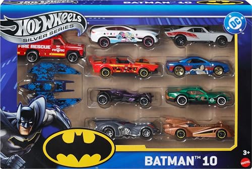 10 Pack Hot Wheels Batman Die-Cast Toy Cars